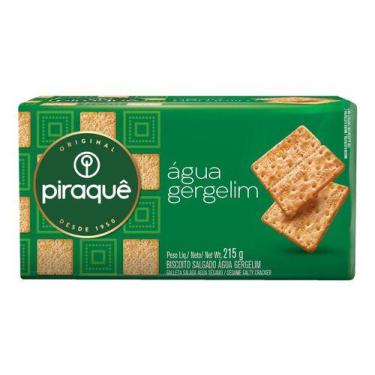 Imagem de Kit 05 Biscoito Salgado Água E Gergelim Bolacha Piraquê Pacote 215g