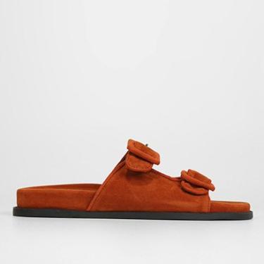 Imagem de Papete Shoestock Fivelas Camurça-Feminino