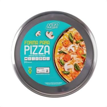 Imagem de Forma De Pizza Lisa 1,5 Litro 35cm Diâmetro em Alumínio Cristal Mais S