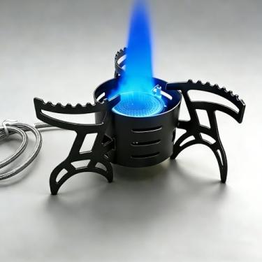 Imagem de Fogão a gás dobrável de 6800 W para acampamento – fogão portátil de alta potência para cozinhar ao ar livre, à prova de vento e design compacto