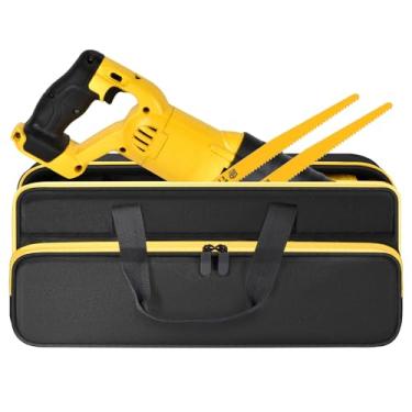 Imagem de Bolsa de ferramentas para serra alternativa DEWALT DCS380B 20V MAX, para Makita JR184DZ / JR189DZ, organizador de armazenamento universal com compartimento para bateria e bolso grande para carregador