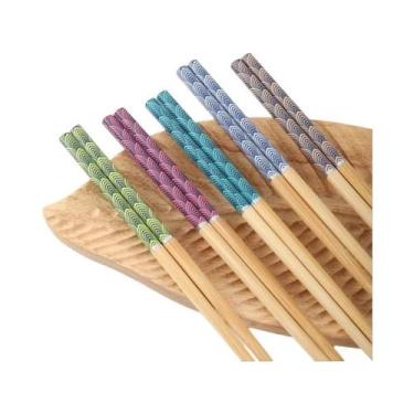 Imagem de Hashis De Bambu Natural Antiderrapantes, Antimofo, Resistentes Ao Calo