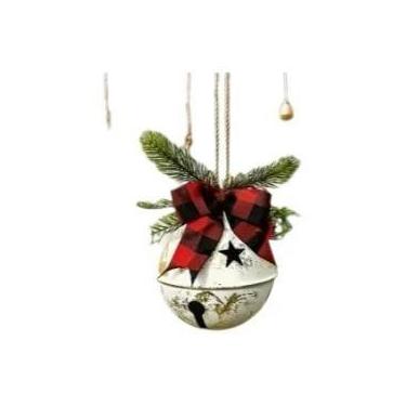 Imagem de Grandes Enfeites De Sino De Natal Com Fitas Para Decoração De Árvore D