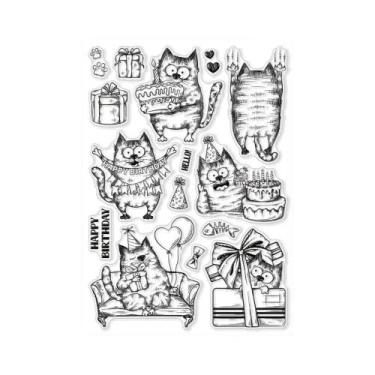 Imagem de Carimbos Transparentes De Silicone Para Manchas De Café Grandes, 8,3x5