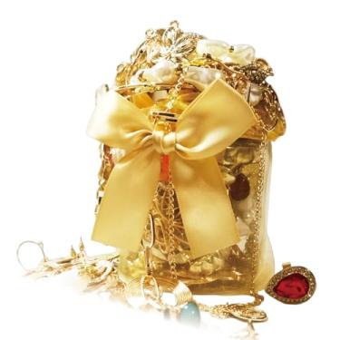 Imagem de Conjunto de jarras de joias misteriosas – Caixa de joias de 40 a 45 peças para mulheres, conjunto misto de joias góticas boho (colar, brincos, anéis e pulseiras) Presente romântico de moda alternativa