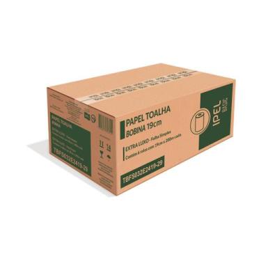 Imagem de Papel Toalha Bobina Basic Folha Simples 6x19x200m Ipel