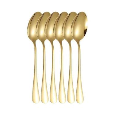 Imagem de Conjunto De Talheres De Aço Inoxidável Dourado 6/30 Peças, Faca, Garfo