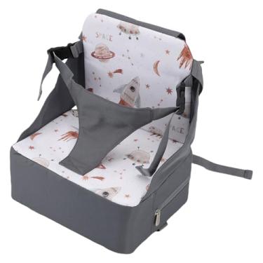 Imagem de Generic Assento Elevatório Dobrável Portátil à Prova D'água para Crianças que Comem Mesa de Viagem Cadeira de Restaurante, Design Estável e Antiderrapante, Almofada de Assento Macia para Crianças, Fibra de Poliéster, 11 X 8,7 X 13,4 pol.