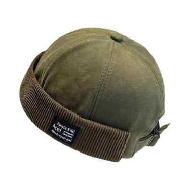 Imagem de Gorro Unissex Y2K Vintage De Corduroy Sem Aba Estilo Docker Retro Hip 