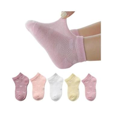 Imagem de Meias De Rede Finas De Verão Para Meninos E Meninas, Conjunto Com 5 Pa