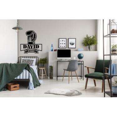 Imagem de Adesivo de parede  boxe, luta - Ambiente dekorado, 40cm, preto