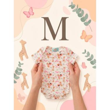 Imagem de Body Girafinha Manga Curta em Suedine 100 Algodão  RN ao GG - Weekids,