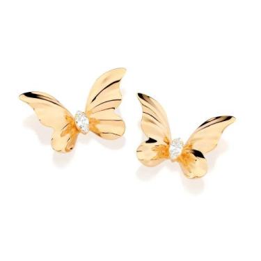 Imagem de Brincos rommanel banhado ouro 3x 24k 18k e 22k feminino grande maxi bo