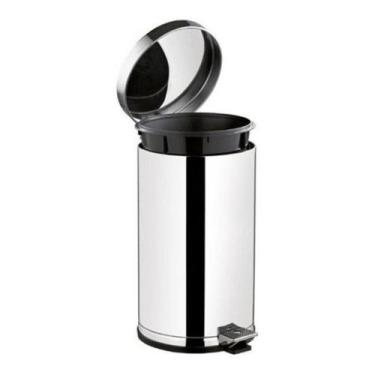 Imagem de Lixeira Aço Inox C/ Pedal E Recipiente Plástico 15 Litros - Viel, Inox