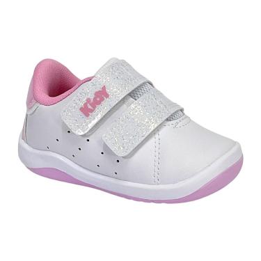 Imagem de Tênis Kidy Baby Colors Equilíbrio 81653 Branco/Rosa-Unissex