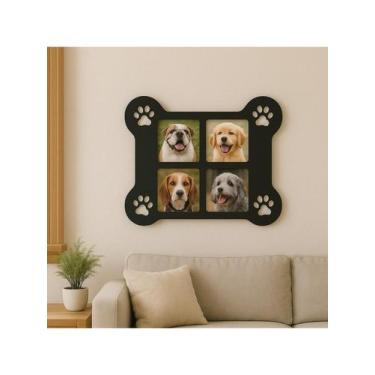 Imagem de Porta Retrato de Parede em Formato de Ossinho para Cachorro, 4 Fotos 1