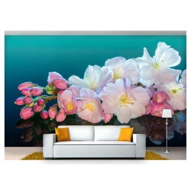 Imagem de Papel De Parede Flores Rosas Romântico 3D Nfl142.