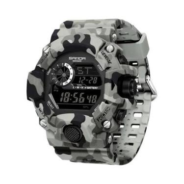 Imagem de Relógio Esportivo Digital Masculino À Prova d'Água Com Camuflagem Mili