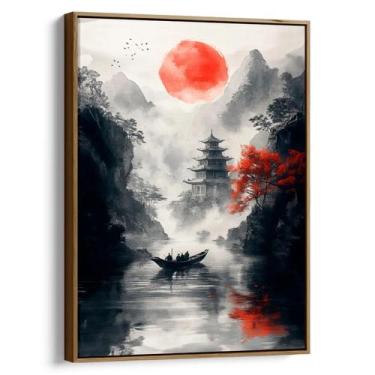 Imagem de Quadro decorativo Japones - Art Canvas, 120 x 80 cm, Tabaco