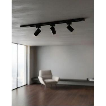 Imagem de Trilho Eletrificado 1m + 3 Spots 7w Led Minimalista Bivolt - Bela Home