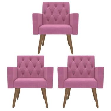 Imagem de Design Exclusivo Na Sala De Espera: Kit 3 Poltronas Capitonê - Móveis 