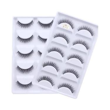 Imagem de Cílios Postiços 3D De Mink Naturais E Macios, 5 Pares, Extensão De Cíl