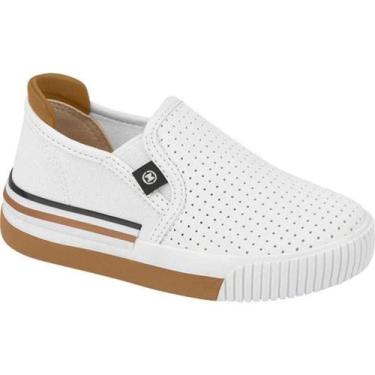 Imagem de Tênis Infantil Menino Molekinho Slip On, Branco, 22
