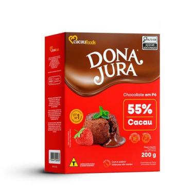 Imagem de Chocolate em Pó Solúvel 55% 200g Dona Jura - Cacau Foods