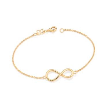 Imagem de Pulseira Rommanel Com Simbolo Do Amor Infinito Folheado A Ouro 18k - 5