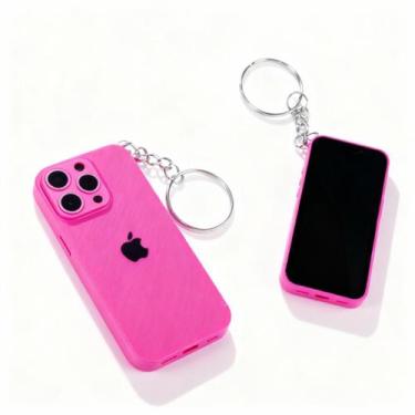 Imagem de Chaveiros Mini iPhone 16  Miniatura Estilosa para Bolsas e Chaves , At