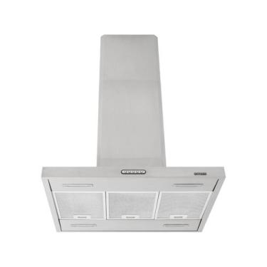 Imagem de Coifa Ilha Com Exaustor Retangular Fogatti 75 cm Fogão Duto Slim 4 Lâm