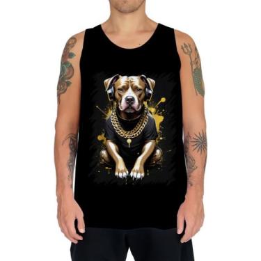 Imagem de Camiseta Regata Pitbull com Headphones 2 - Kasubeck Store®, Baby Look 