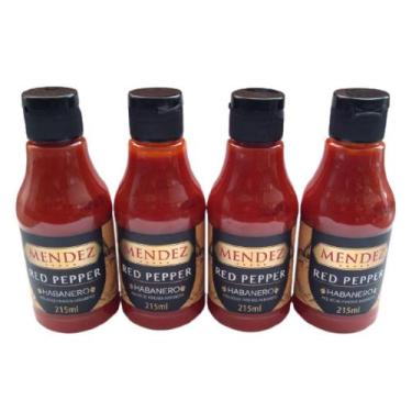 Imagem de Kit Molho de Pimenta Mendez 215ml 04 Red Pepper Habanero