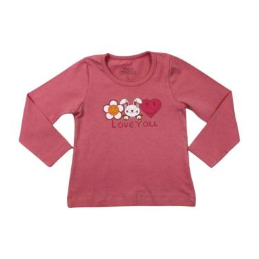 Imagem de Blusa Infantil Manga Longa Estampa Love 1420 - Bicho Bagunça-Feminino