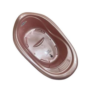 Imagem de Banheira Bebê 32 Lts Valvula Água Perolado Plastibrasil - Plastibaby, 