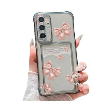 Imagem de Capa Carteira Com Estampa De Laço Para Samsung Galaxy S24 FE S26 S22 S