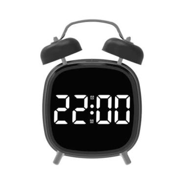 Imagem de Despertador Super Alto Com Controle De Voz E Campainha Dupla Para Dorm
