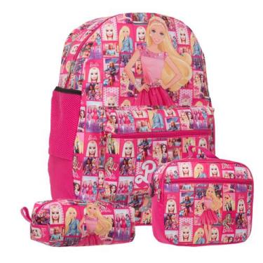 Imagem de Bolsa Escolar Feminina de Costas Barbie Resistente Aulas - Toys 2U