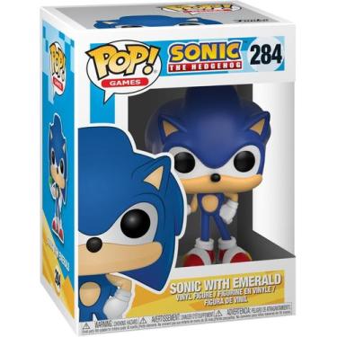 Imagem de Funko Pop GAMES: Sonic - Sonic w/Emerald Azul 284