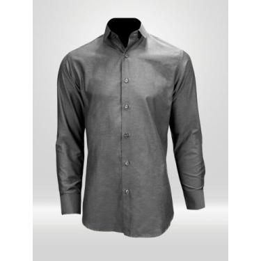 Imagem de Camisa Masculina Social Manga Longa Chumbo - Victor Varrens, 5