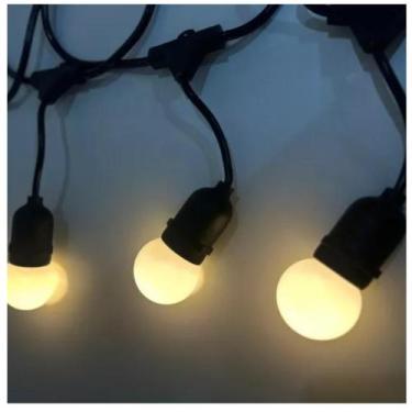 Imagem de Varal De Luzes Gambiarra Festão 15 Metros 30 Lâmpadas Bolinha - 698803