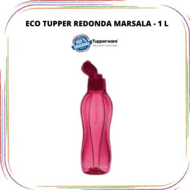 Imagem de Garrafa Tupperware Eco Tupper Redonda - 1 L, Marsala