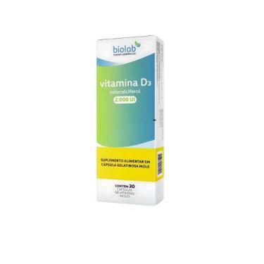 Imagem de Vitamina D3 Colecalciferol 2.000UI Com 30 Caps Moles - Biolab
