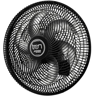 Imagem de Ventilador Oscilante de Parede Tron Premium 50cm 130W Hélice 44cm 6 Pás Preto 51.01-1246 110V