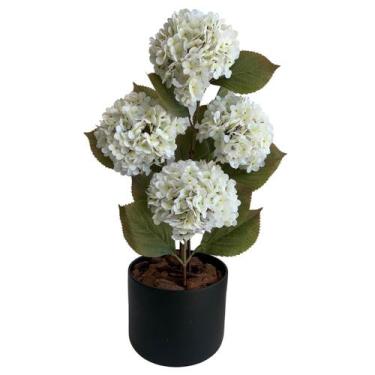 Imagem de Kit 3 h hortensia premiun real touch 52cm cor creme out cm 240 120 cb2