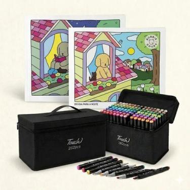 Imagem de Livro Colorir Original Bobbie Goods + Canetinhas Touch 262 Cores - Bob