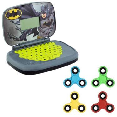 Imagem de Kit Laptop Infantil Educativo Candide Batman Bilíngue + 1 Fidget Spinn