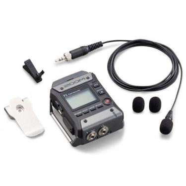 Imagem de Gravador zoom f1-lp field recorder lavalier microfone package
