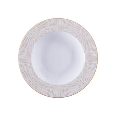 Imagem de Prato Fundo Tramontina Aurum 23 Cm Em Porcelana Decorada Resistente A 