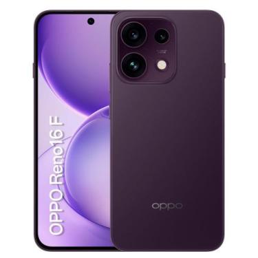 Imagem de Smartphone Oppo Reno 16 F Violeta Crepúsculo, 5G, 256GB, 8GB RAM, Bate